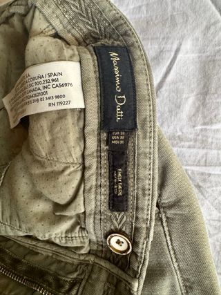 Massimo Dutti Bermudas Lino Caqui Hombre