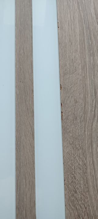 Mesa de salón extensible madera y cristal