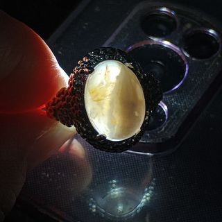 Anillo Ágata Sakura Natura Acero Inoxidable