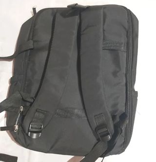 Mochila Negra Viaje con Guarda Zapatos