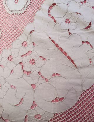 Colcha antigua hilo hecha a mano