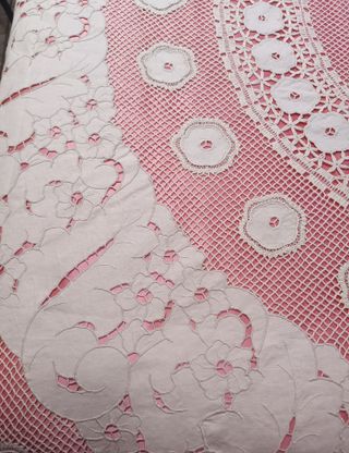 Colcha antigua hilo hecha a mano