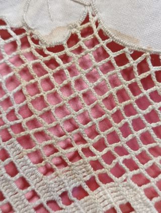 Colcha antigua hilo hecha a mano