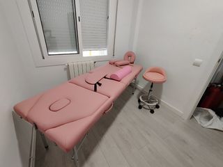 Camilla con asiento para masajes Quiromed