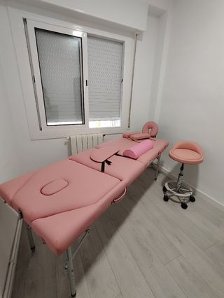Camilla con asiento para masajes Quiromed
