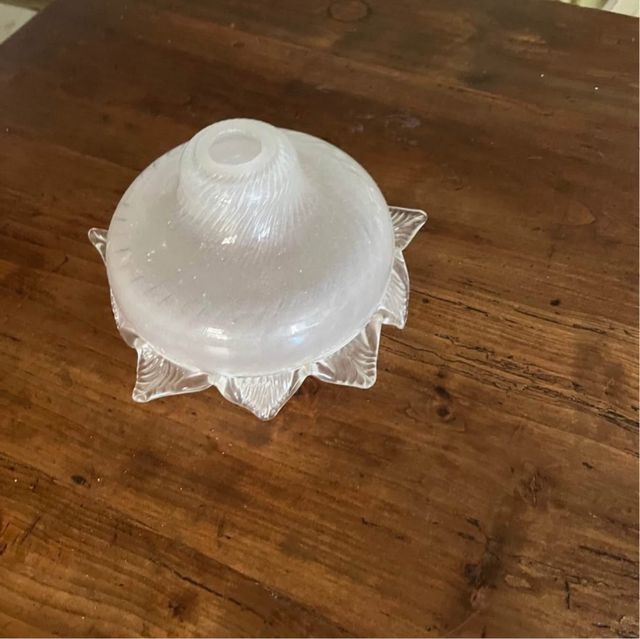 Lampada in vetro soffiato a forma di fiore