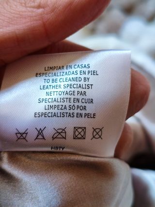 Chaquetón de conejo beige y crema