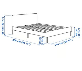 Estructura Cama IKEA SLATTUM Gris Oscuro