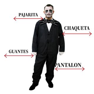 Disfraz Jack Skellington Hombre Traje Rey Calabaza