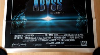 Cartel de cine original Abyss (James Cameron 1989)