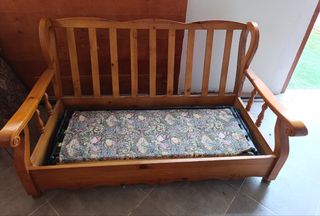 Sofá Cama Madera 2 Plazas