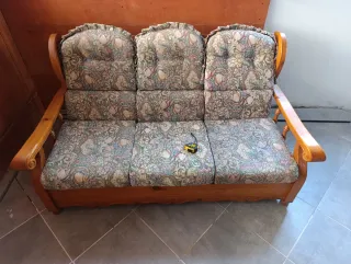 Sofá Cama Madera 2 Plazas