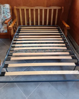Sofá Cama Madera 2 Plazas
