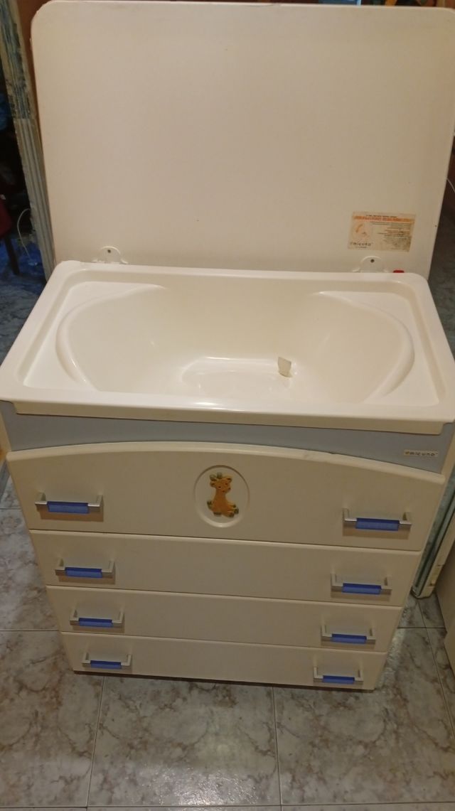 Mueble cambiador infantil con cajones