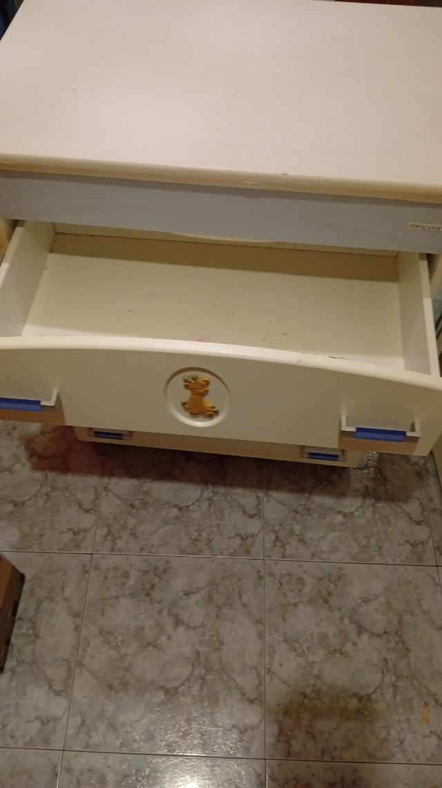 Mueble cambiador infantil con cajones
