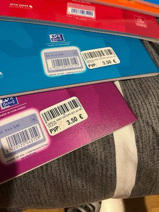 cuadernos Oxford cuadrícula 4x4