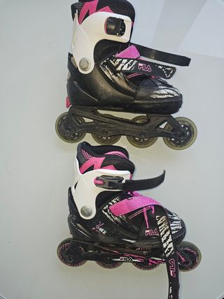 Patines Infantiles con casco, protecciones y bolsa