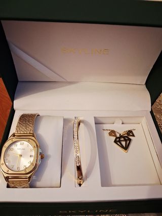 Conjunto Skyline: Reloj, Collar y Pulsera