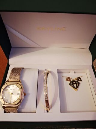 Conjunto Skyline: Reloj, Collar y Pulsera