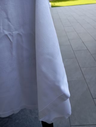 Tovaglia bianca cotone lavorato leggerissima