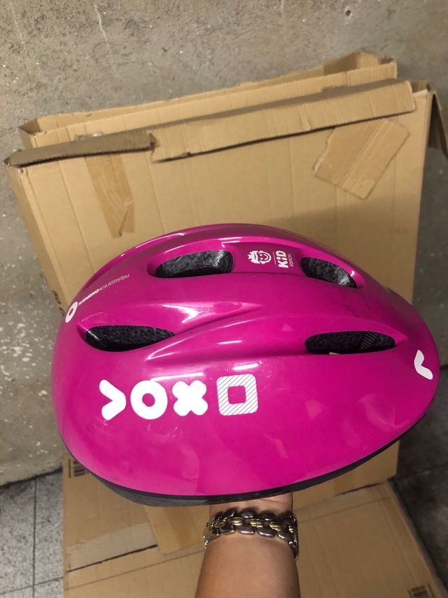 Casco de bicicleta infantil rosa