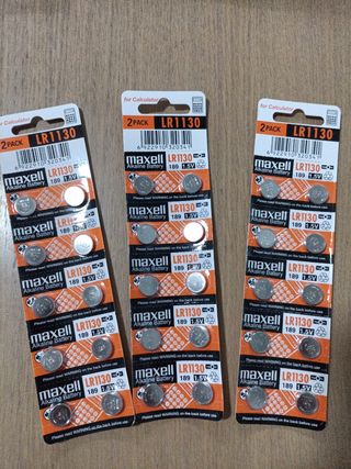 3 Pack 10 Pilas Maxell LR1130 1.5V