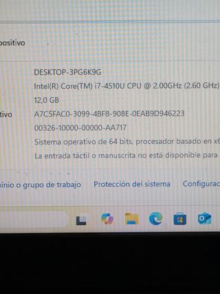 Portátil Toshiba 15,6 Plata