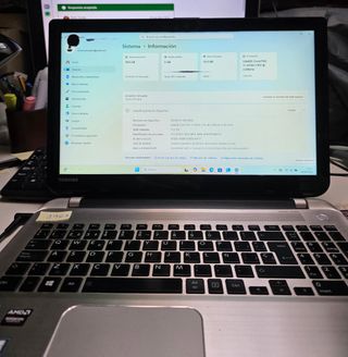 Portátil Toshiba 15,6 Plata