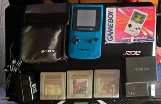 Lote Game Boy Color Azul + Accesorios