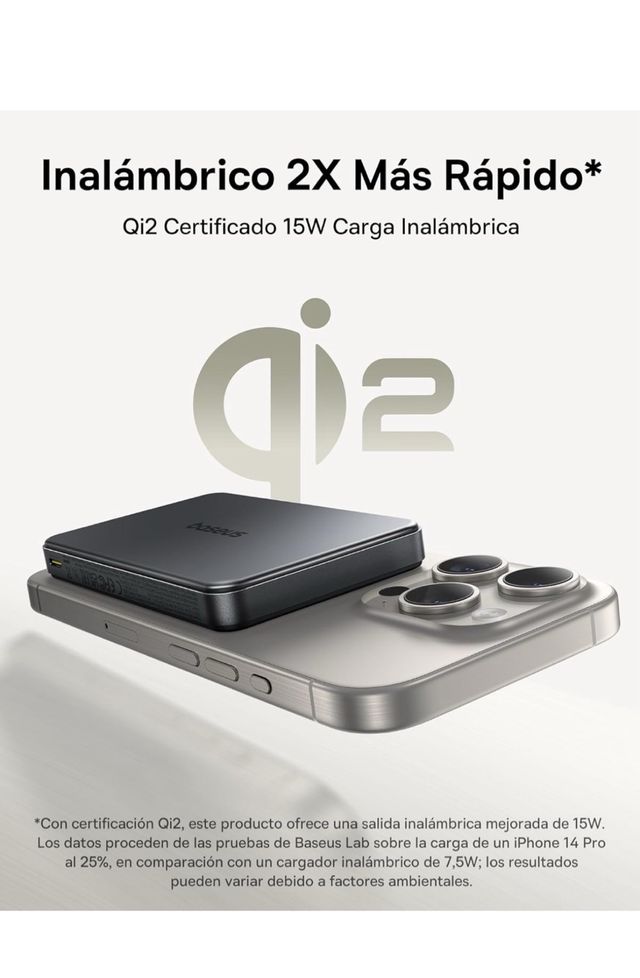Baseus Airpow II Qi2 Batería Magnética 10000mAh