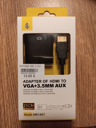 Adaptador HDMI a VGA + Audio 3.5mm