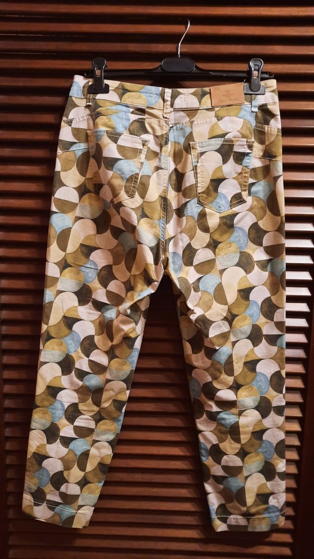 Pantaloni Chiara Dalba fantasia geometrica tg 44