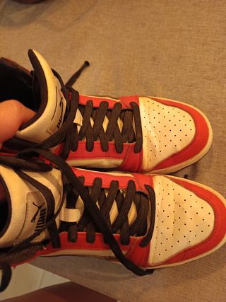 Zapatillas Puma Altas Rojas y Blancas, auténticos.