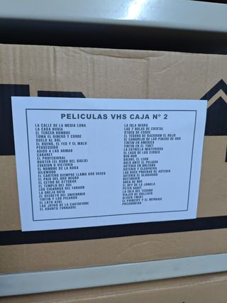 Cajas de Películas VHS