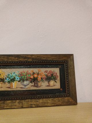 Bonito cuadro de cestas de flores