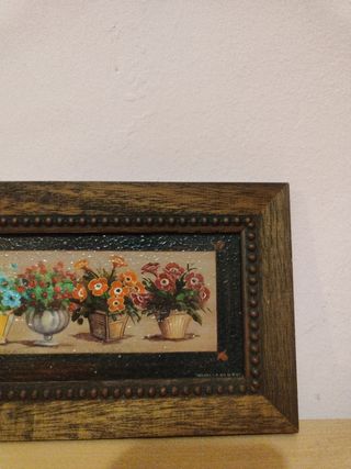 Bonito cuadro de cestas de flores