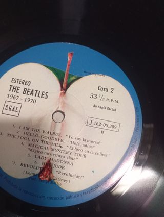 Vinilo Doble Beatles 1967-1970 Azul año 1973