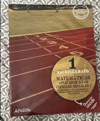 Libro matemáticas 1 bachillerato aplicadas a ccss
