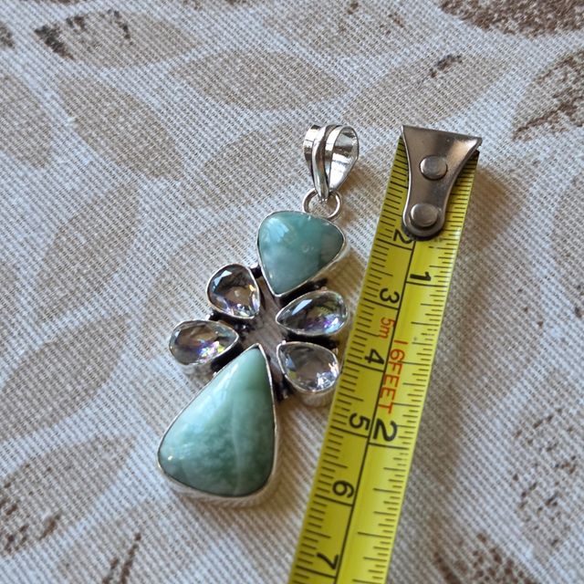 Colgante Plata 925 Angelita y Topacio Multicolor