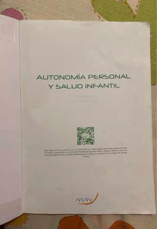 AUTONOMÍA PERSONAL Y SALUD INFANTIL