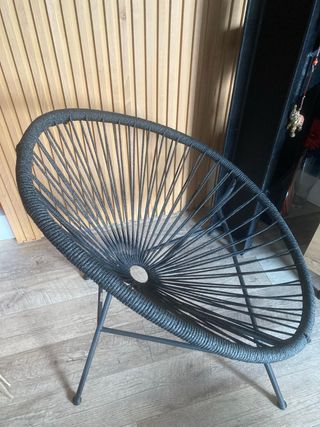 Silla Kave Home Negra Samantha (tipo Acapulco)