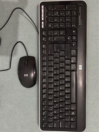 Teclado y Ratón HP USB Negro