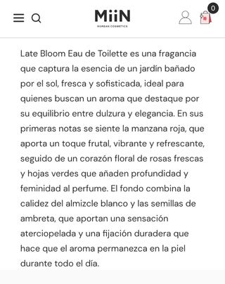 SIN ESTRENAR Perfume LATE BLOOM Matthew Chang