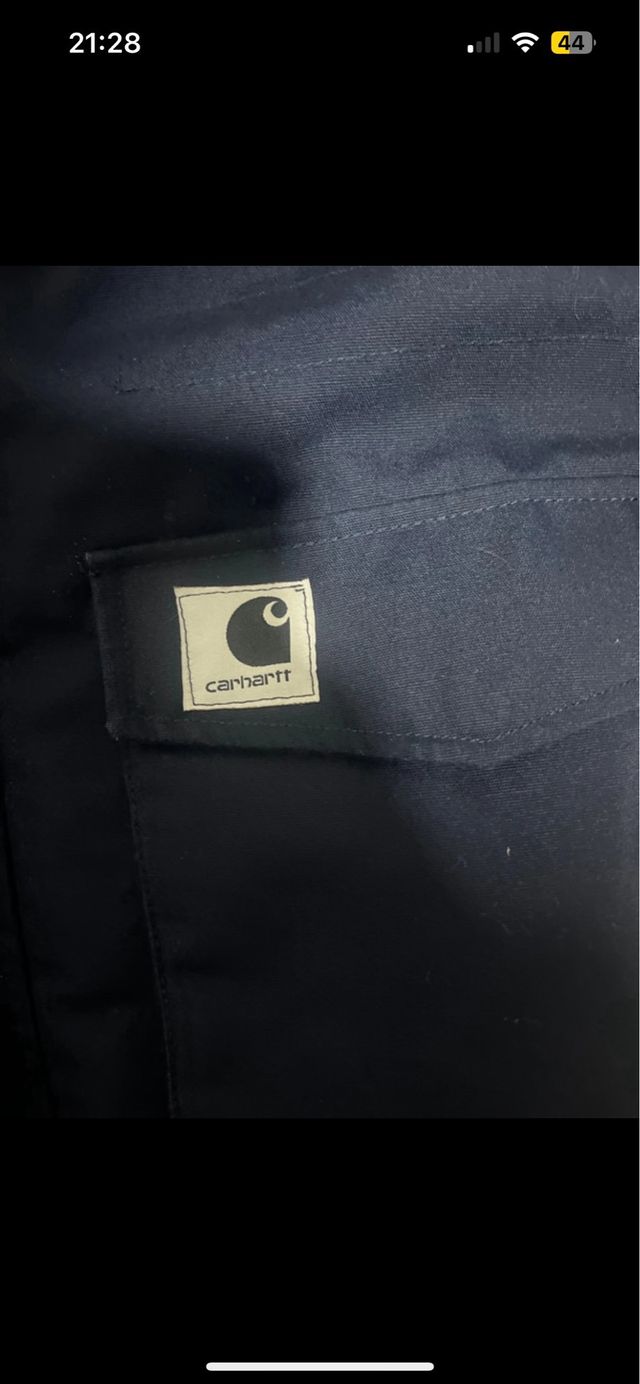 Chaqueta Carhartt Azul con Capucha y Pelo