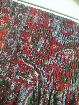 Falda larga estampada, Falda-pantalon de seda