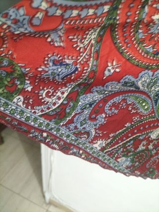 Falda larga estampada, Falda-pantalon de seda