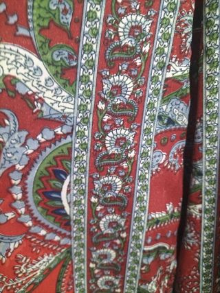 Falda larga estampada, Falda-pantalon de seda