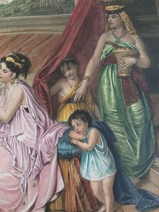 Incisione su acciaio "Marchand de Statuettes" '800