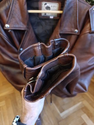 Cazadora Cuero AMI London Talla 44 (L)