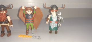 Muñecos Playmobil Vikingos y Dragón